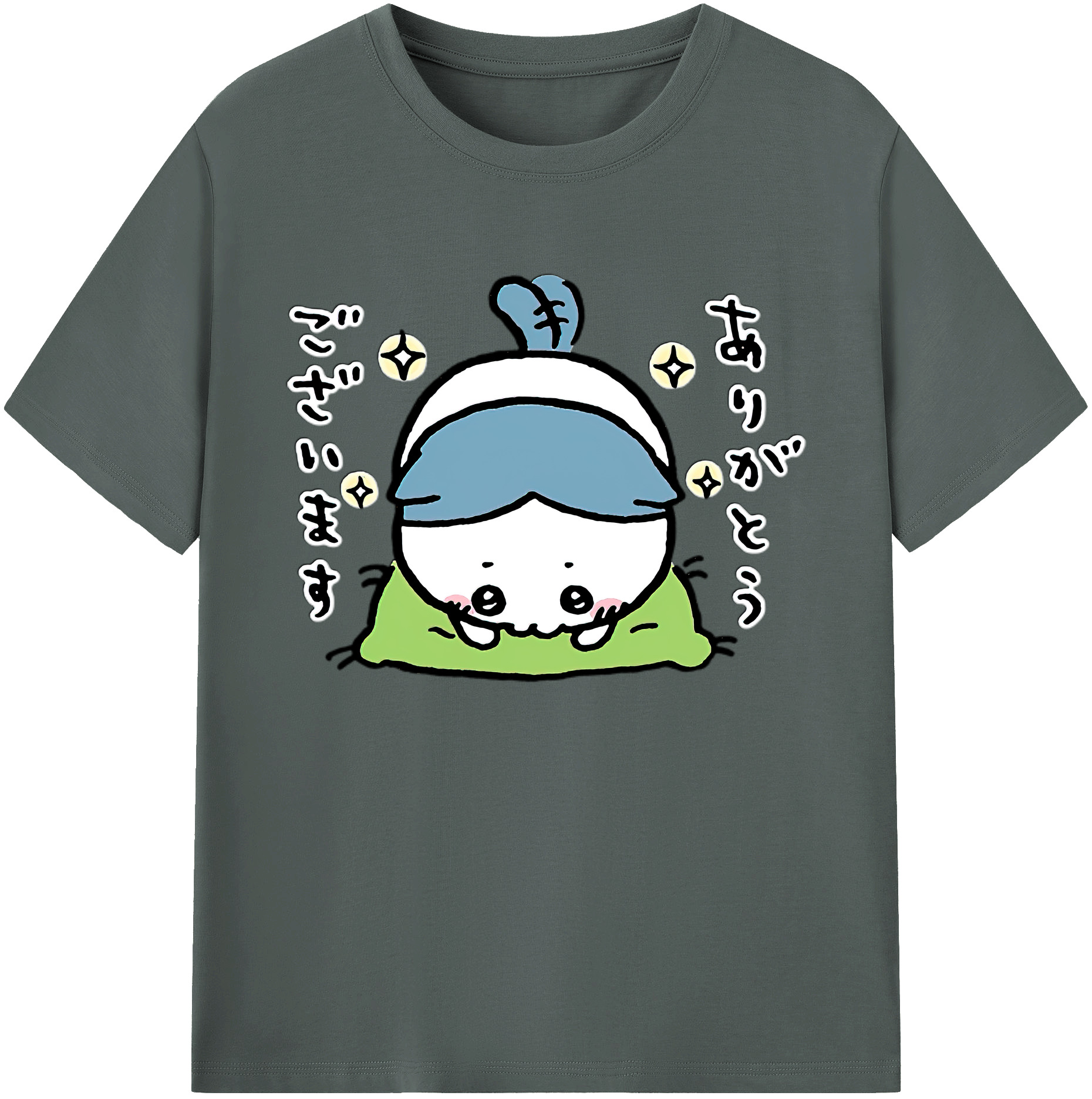 （画像用） ちいかわ ハチワレ Chii-kawa hachiware 綿100％ メンズ半袖Tシャツ｜肌触りやわらか＆通気性